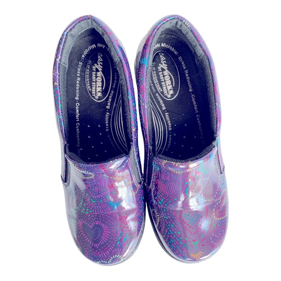 Easy Works By Easy Street Purple Clogs Sz 8W - Picture 4 of 7